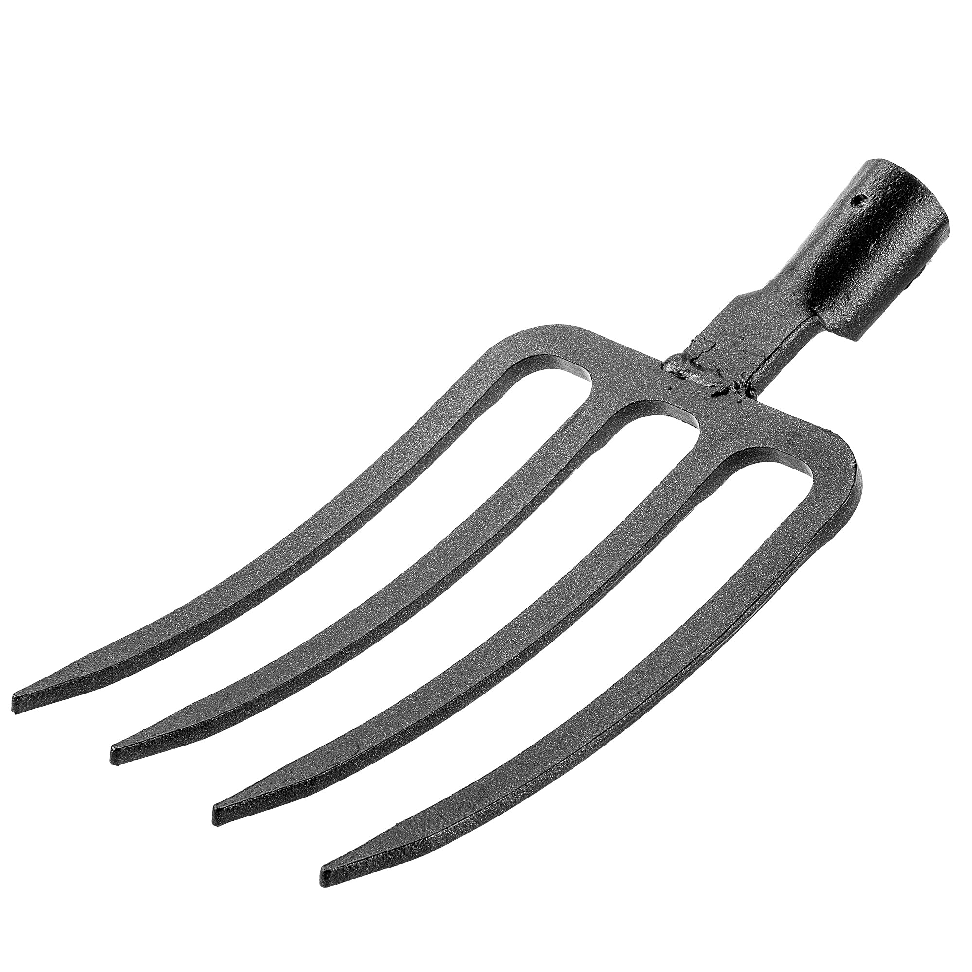 KADAX Fourche de jardin pour creuser et ameublir - Fourche à creuser et à desserrer - Fourche à creuser sans manche - Fourche à foin légère - Fourche à bêche - Noir - 4 dents