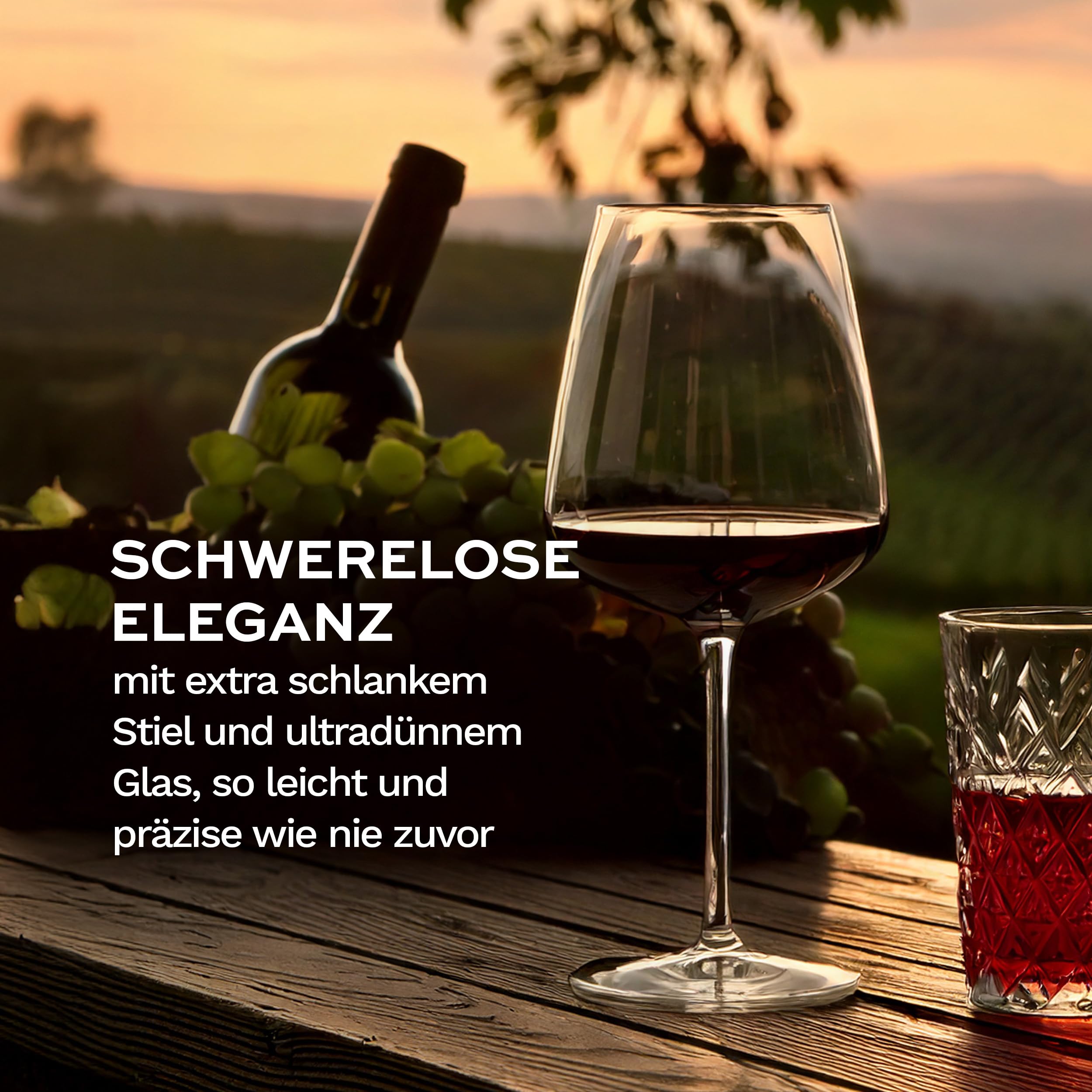 Stölzle Lausitz Starlight Grand Cru Rotweingläser 755 ml, 6er-Set | Elegante Grand-Cru-Rotweingläser für Rotwein und maximale Aromaentfaltung, aus Kristallglas, stoßfest & spülmaschinengeeignet