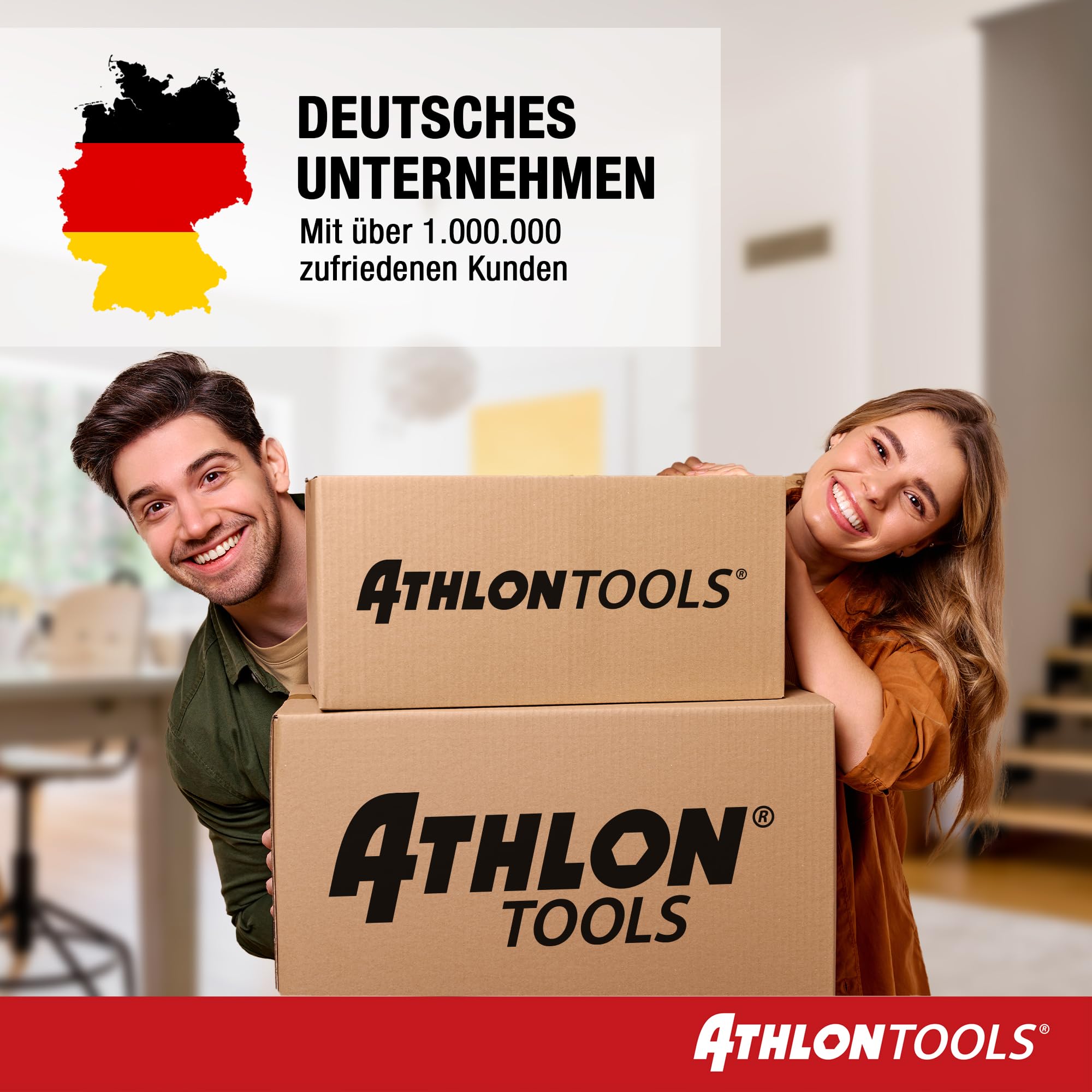 ATHLON TOOLS Schwerlast Sackkarre Vollgummireifen 200kg – Stahlrahmen mit luftgefüllten Reifen, große Räder leichtgängig & stoßarm, platzsparend zusammenklappbar