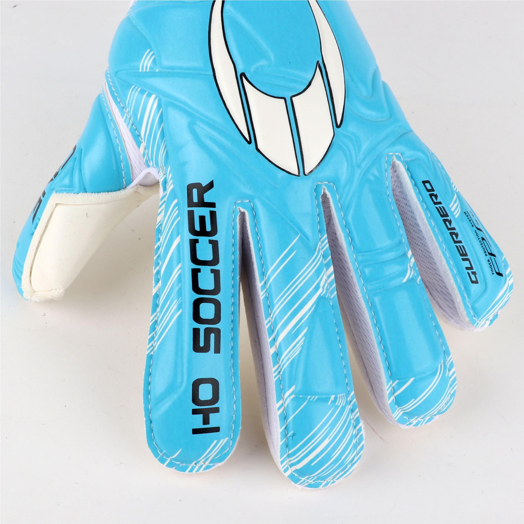 HO Soccer Guerrero One Protek FL Blue Team, Guantes Portero con Protección de Desdos Extraíbles, Unisex Niño, Azul/Blanco, 5,5