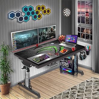 Xtreme PRO Direct Theme Printed Computer Table for Gaming, Work & Study. Large for PC, Dual Monitors, iMac, and Laptops. Metal & Engineered Wood. Black Stand Desk, 4Ft x 2Ft (XPB425-CT-194)