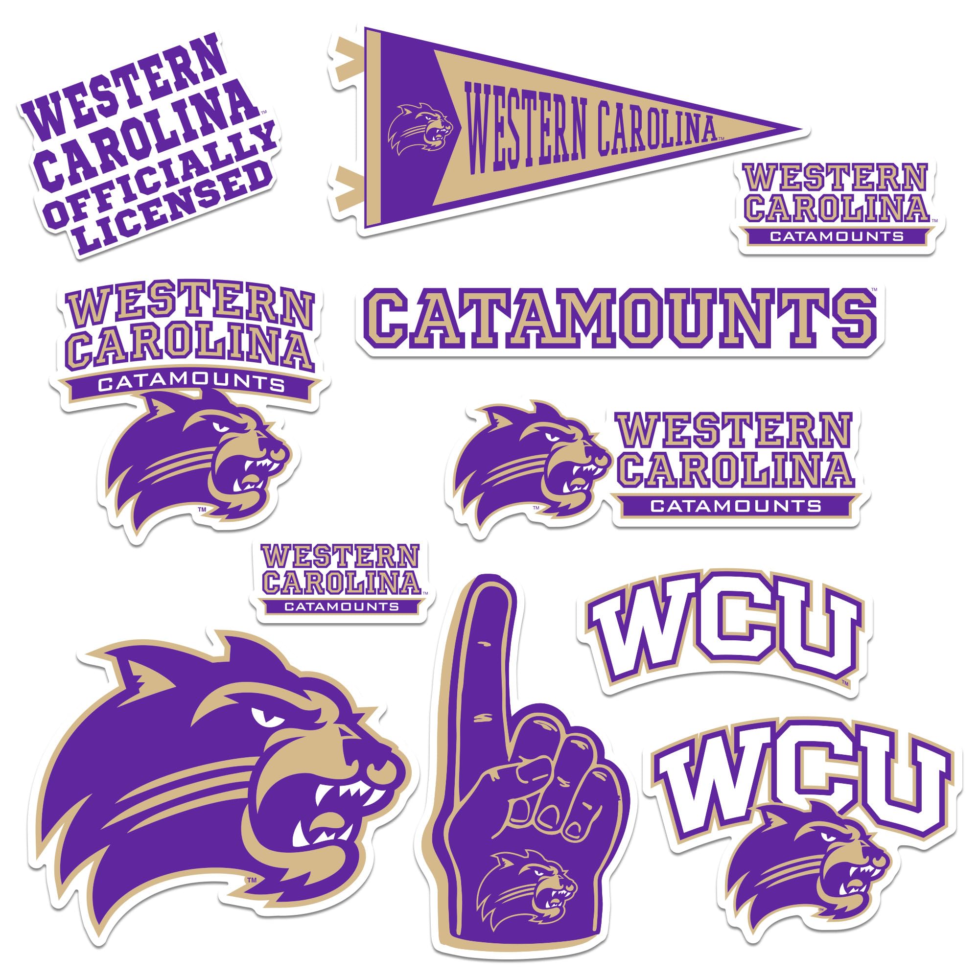 Western Carolina University 9ct Vinyl L Deluxe, Indoor/Outdoor, Set of 9