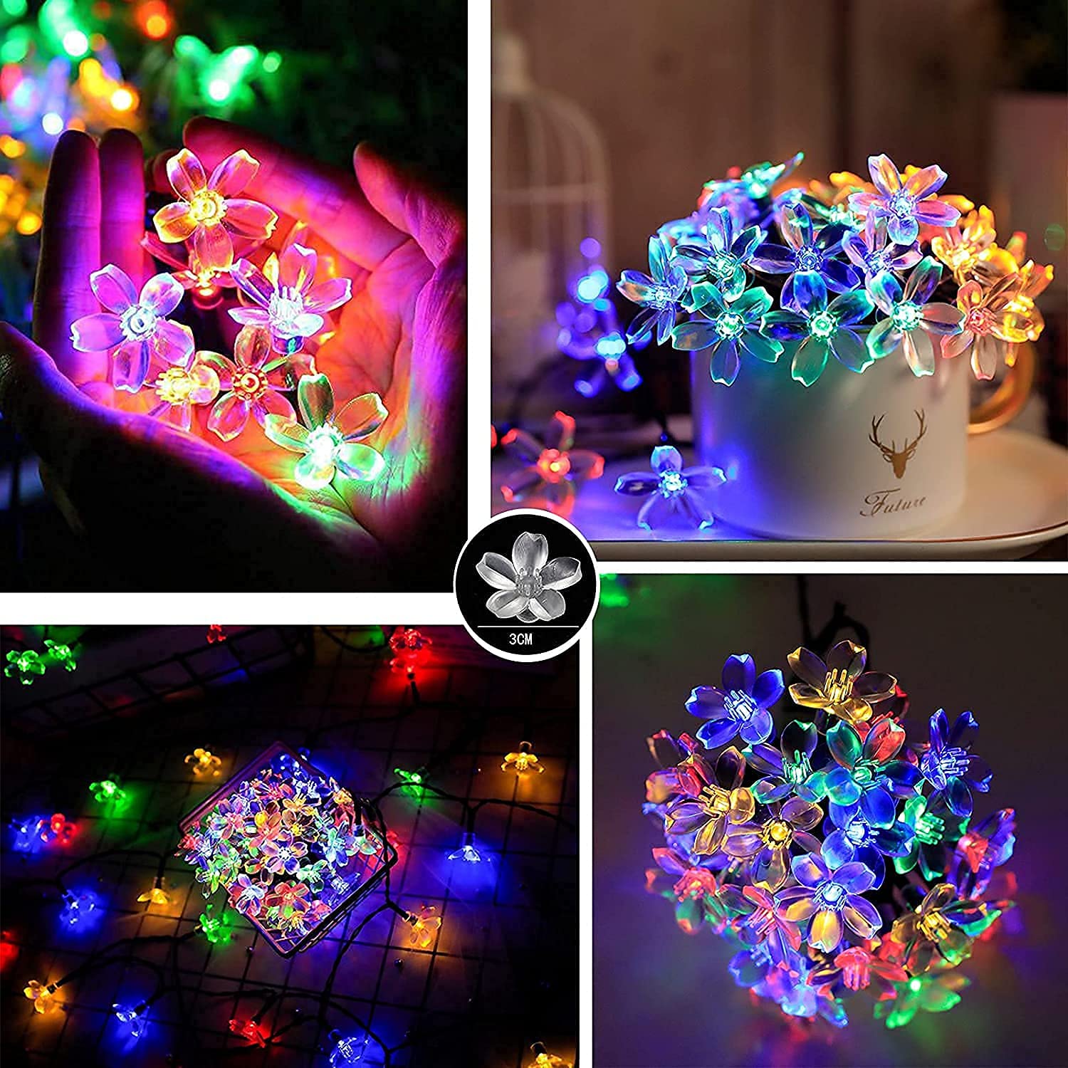 ZALAR 18 LED Flower String Lights with 8 Function Controller -4
