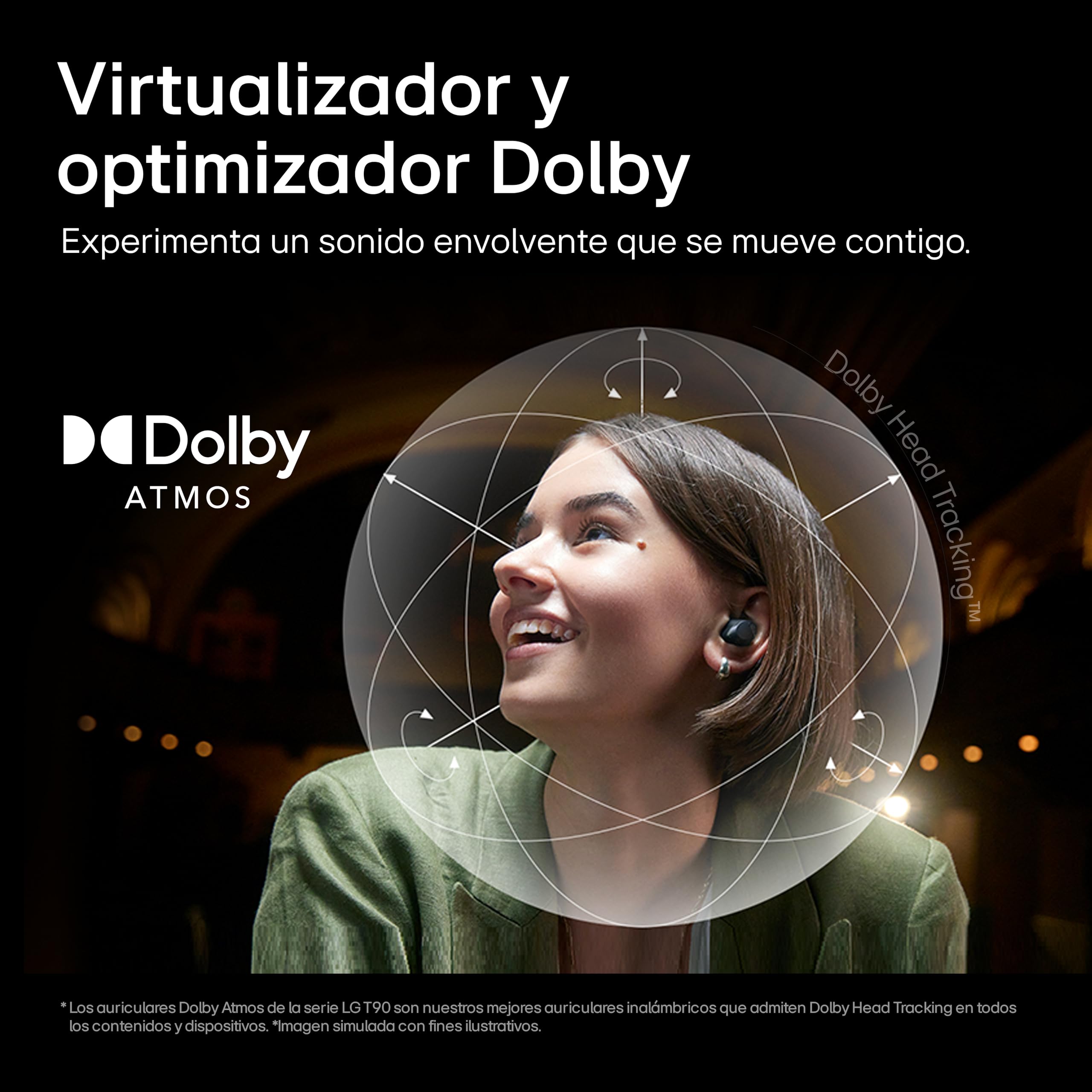 LG Auriculares intraurales Bluetooth Tone Free T90S con Sonido Dolby Atmos, tecnología Meridian, cancelación Activa de Ruido (ANC), y UVnano+, Blanco