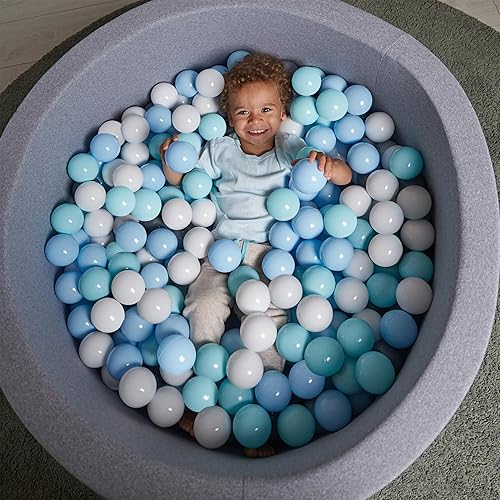Miniatura 6 de Pelotas para niños, bolas de plástico a prueba de aplastamiento para piscina de pelotas con 3 colores brillantes, seguras y no tóxicas, sin BPA,