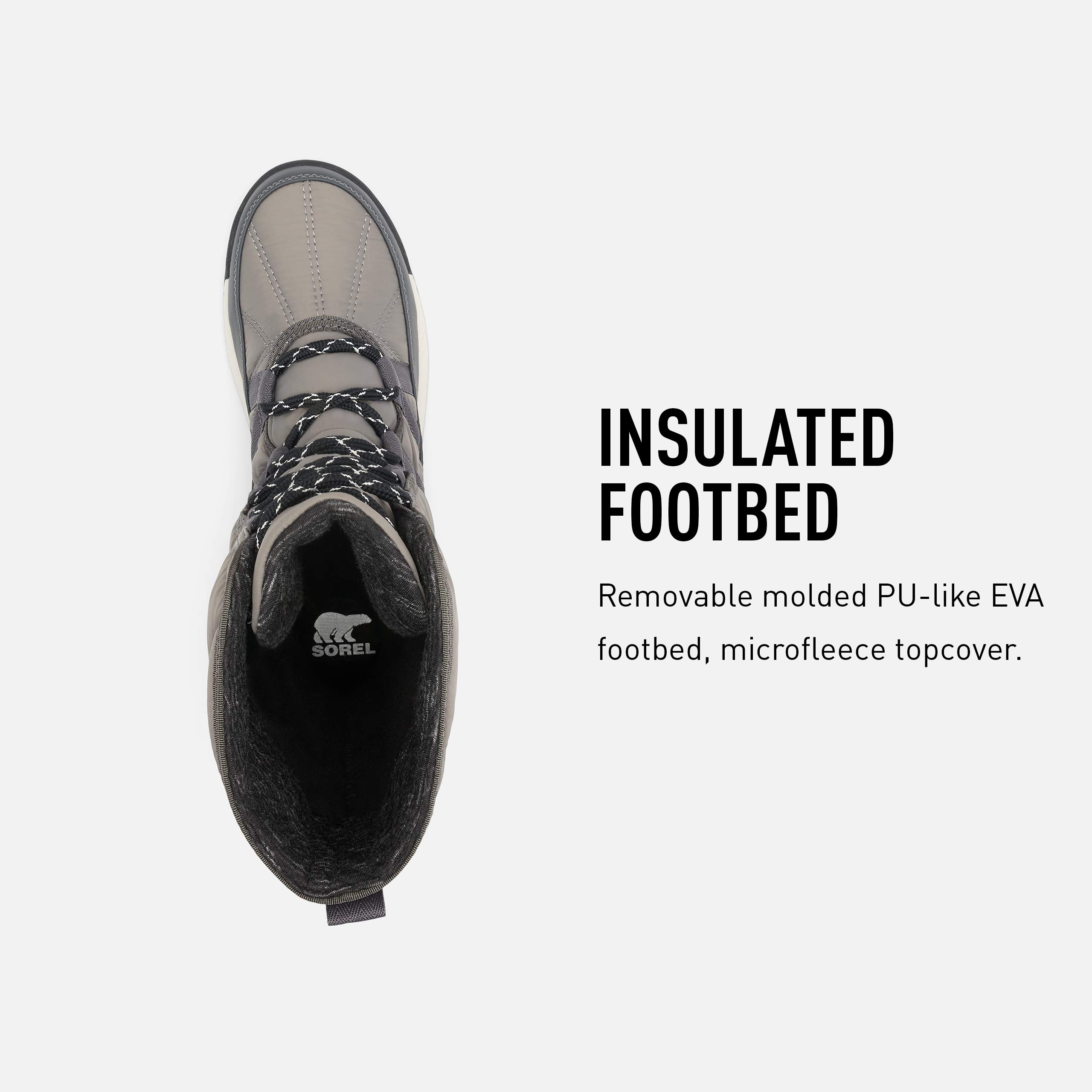 SOREL Women's Whitney Tall Lace Boot — Waterproof Nylon Winter Boots size 8.5