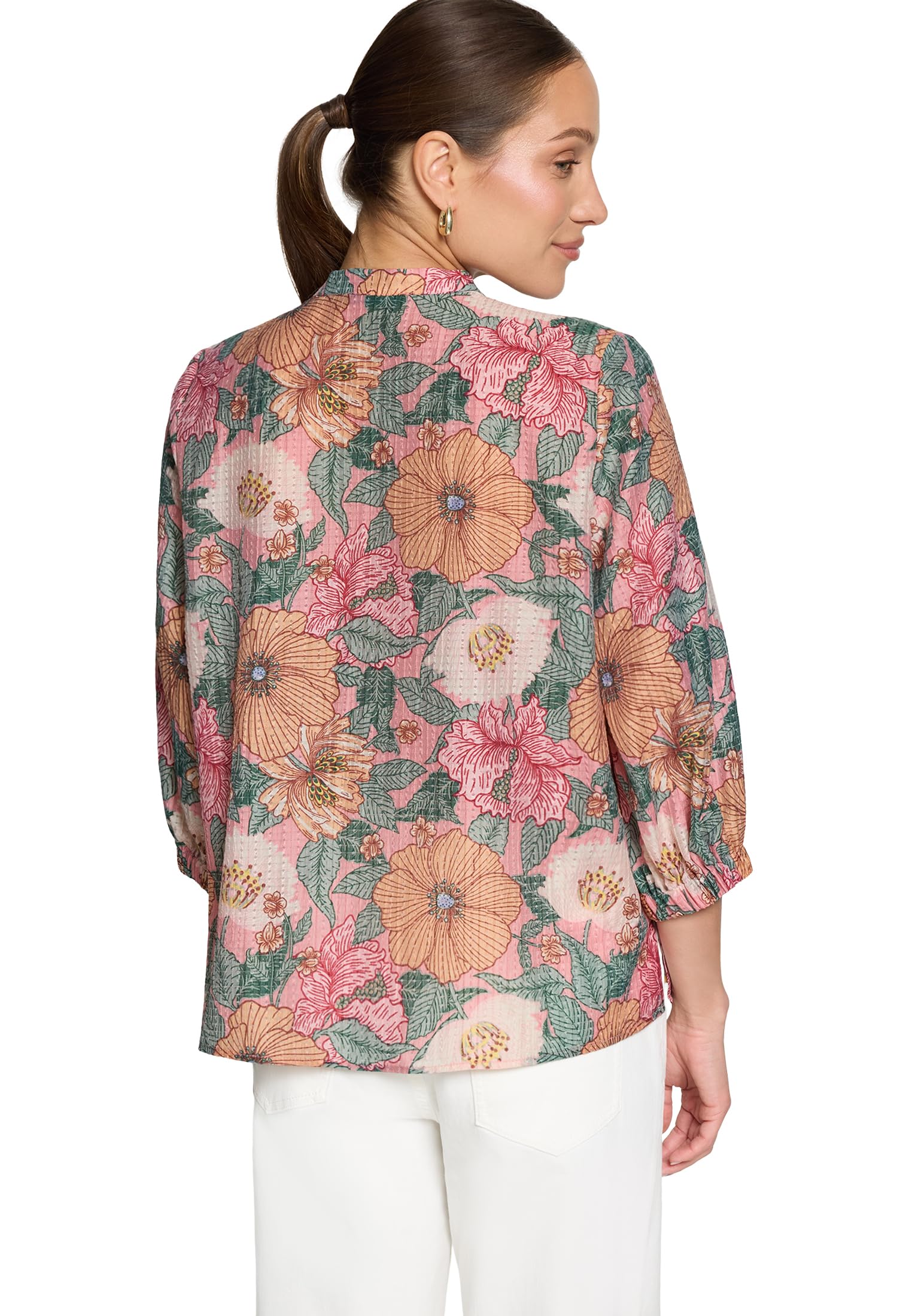 zero Damen Schlupfbluse mit Leoprint