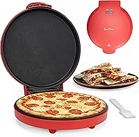 Vista 1 de Baker’s Friend Countertop Pizza Maker Electric, 12 Inch Pizza Maker Machine for Home, Quesadilla Maker, Non-stick Cooking Plates, Horno Para Pizza