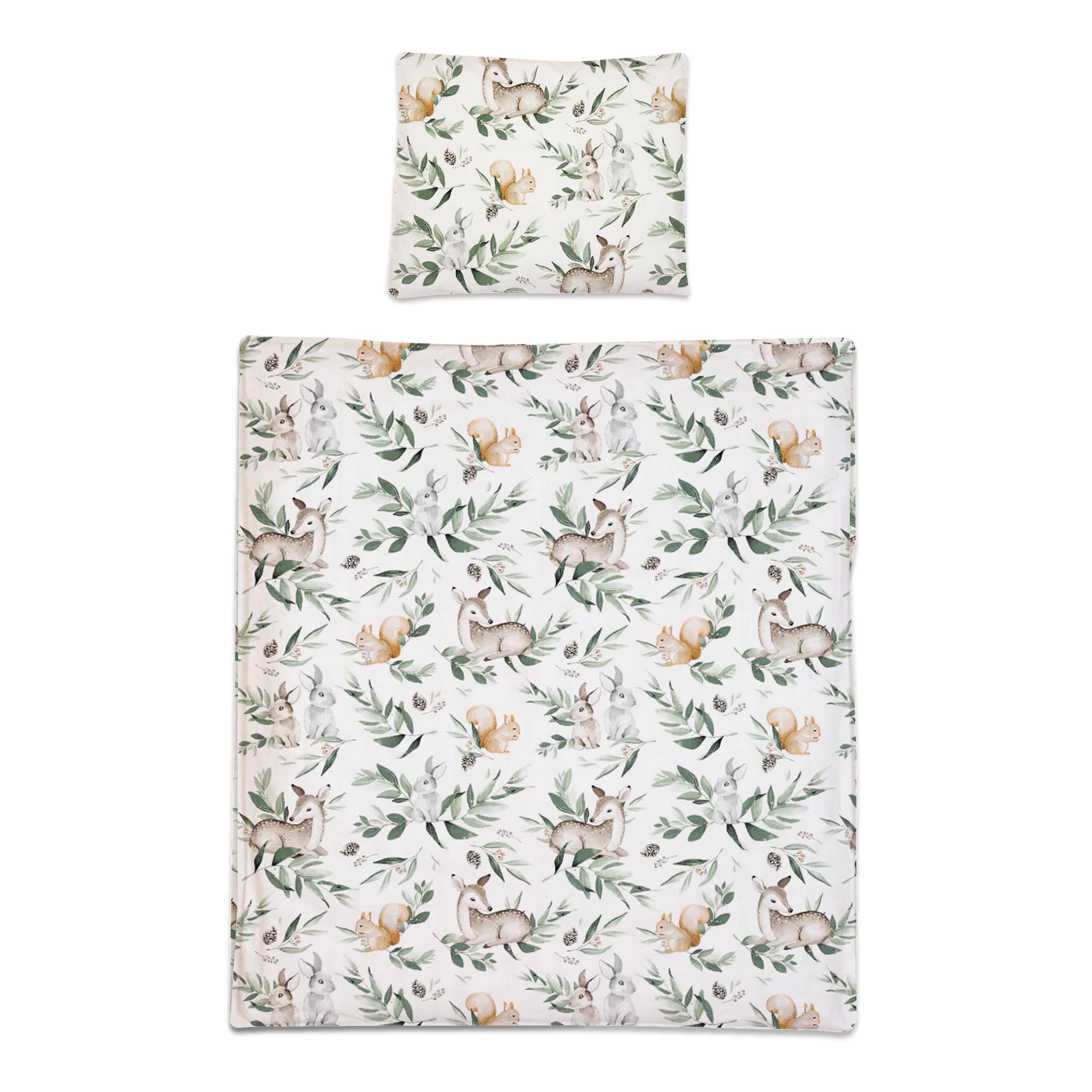 Baby Comfort 35 2 Piece Baby Kids Bedding Set 80X70 Cm Duvet Cover & Pillowcase 12M+ (Forest)