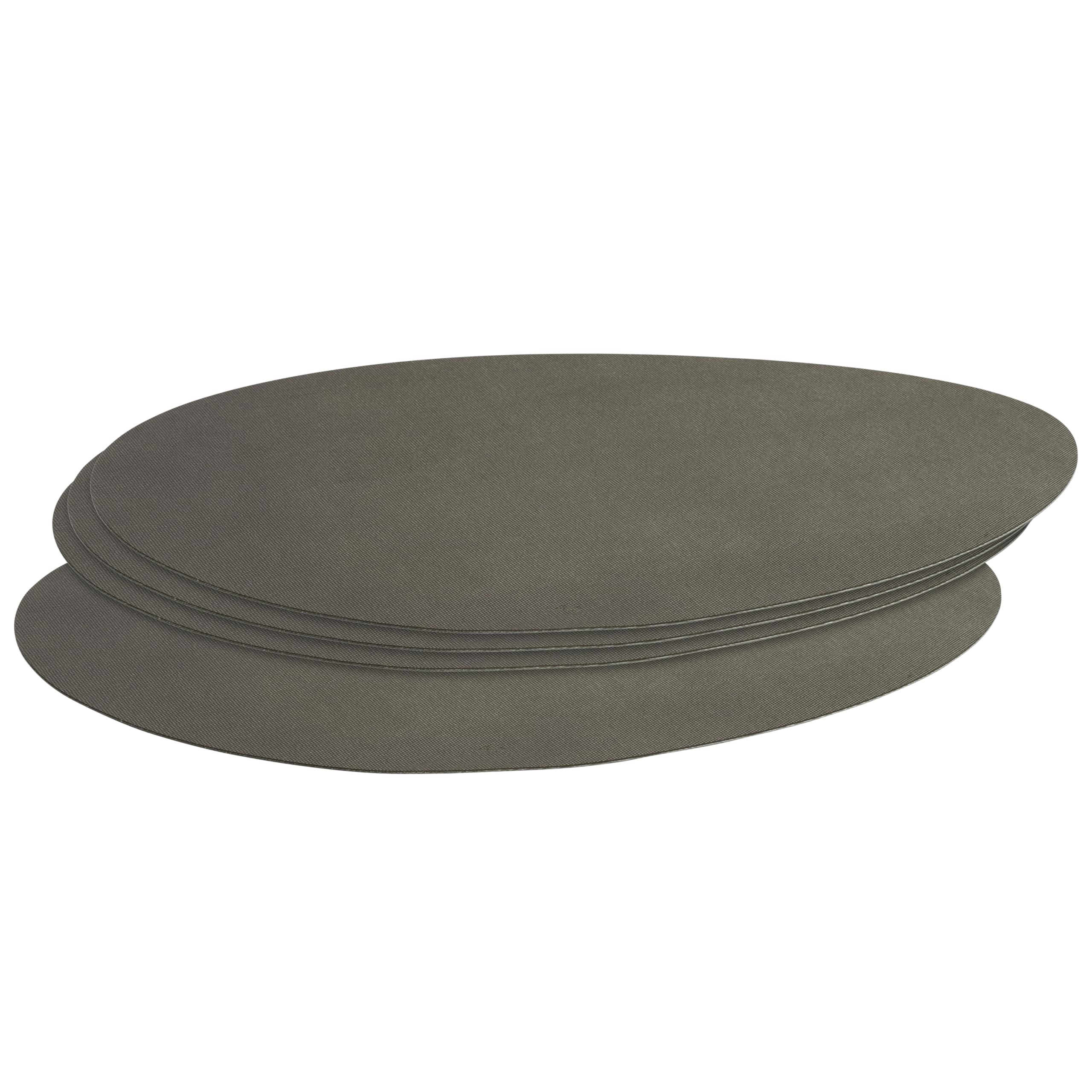 LEONARDO HOME GOCCE 055227 Lot de 4 Sets de Table réversibles Surface Facile d'entretien Durable Antidérapant Élégant Utilisation Flexible pour Tous Les Jours Diamètre 34 cm Gris