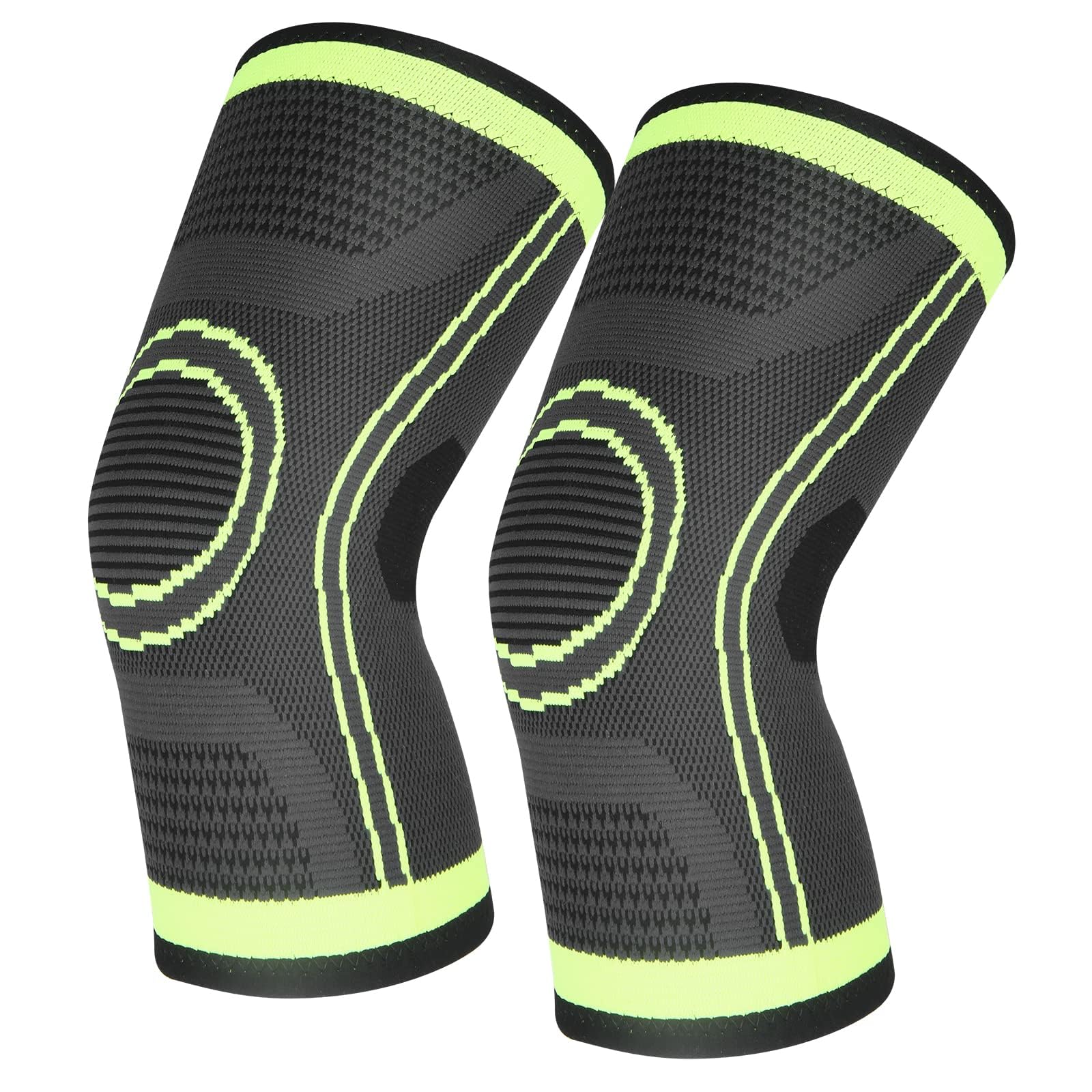 King FITZ-3D Knee Cap/Sleeves with Compression for Joint Pain RELEIF for Men & Women(1PAIR) Gym USE/Powerlifting/Cycling/Running/Sports (Green)-picture-31