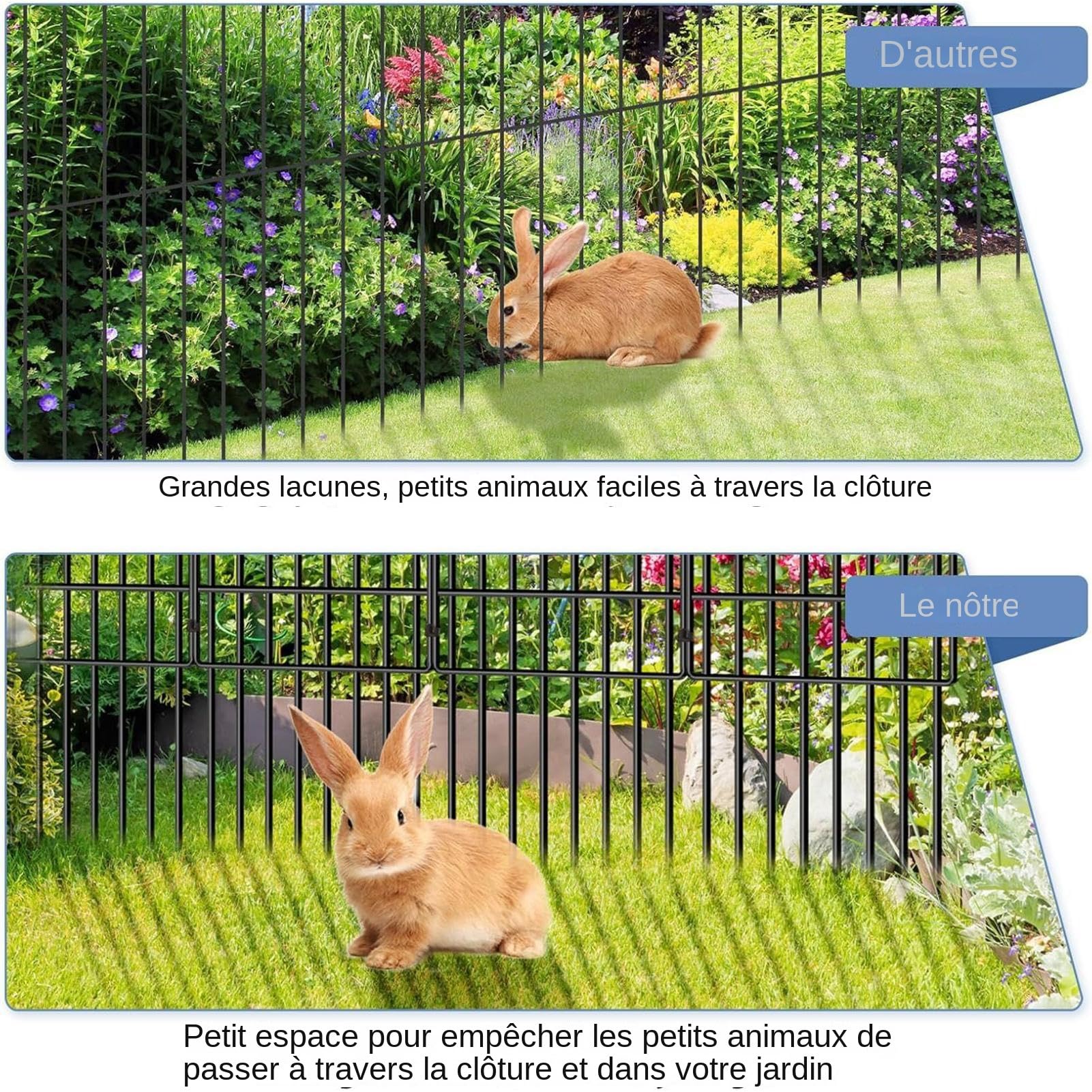 Pannelli Da Recinzione Giardino 10 Pezzi in Metallo Antiruggine da Esterno