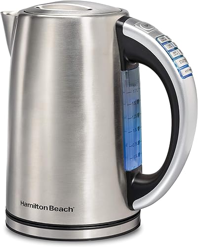 Miniatura 2 de Hamilton Beach Paquete de tetera eléctrica, caldera de agua y molinillo de café | Calentamiento rápido y molienda precisa