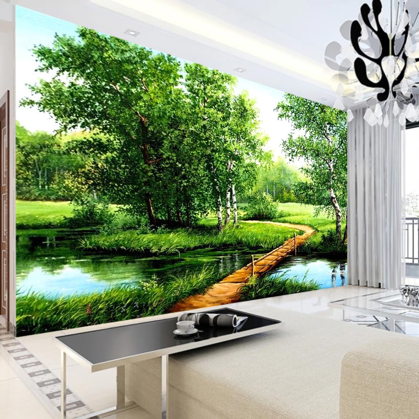 Trayosin Diamond Painting Erwachsene Landschaft 5D Diamant Painting XXL mit Diamond Painting Zubehör DIY Diamant Malerei Crystal Strass Stickerei- Geschenke und Maldekorationen (120x50cm)