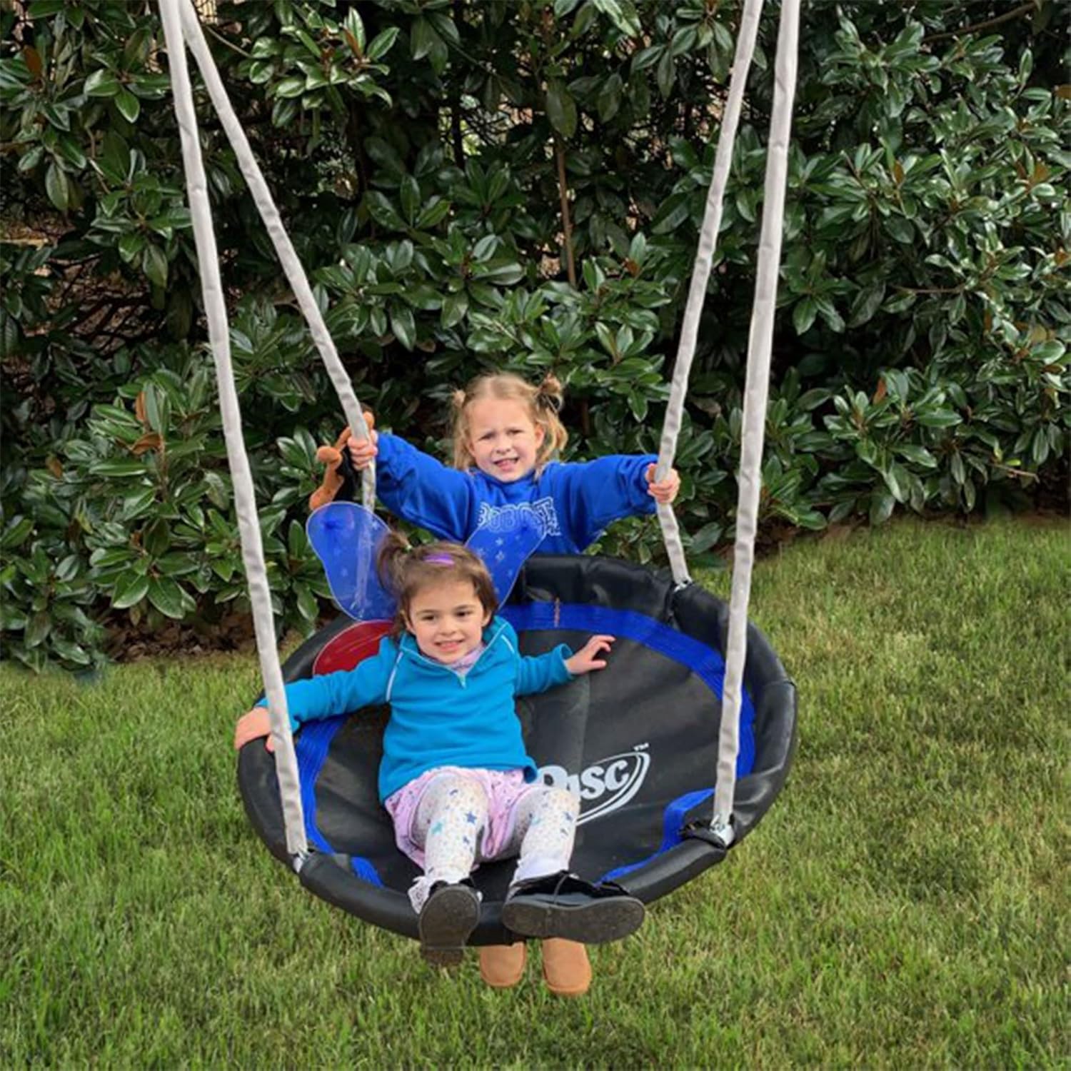 XDP Recreation Freedom Fun Metal A-Frame Kids Outdoor Swing Set 7 Child Capacity Backyard Playground Toy Set with Slide, 3 Swing Types, and See-Saw