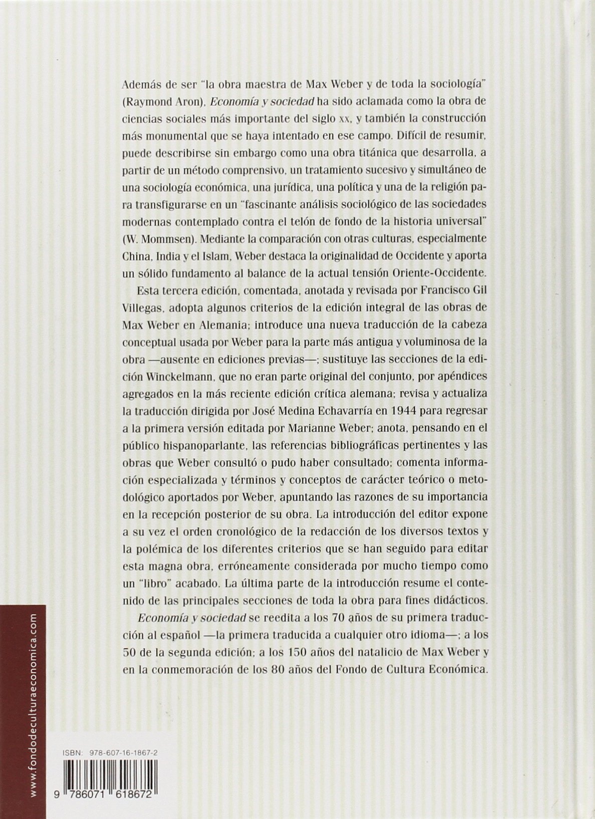Economía y sociedad (Nueva edición revisada, comentada y anotada) (Sociología)