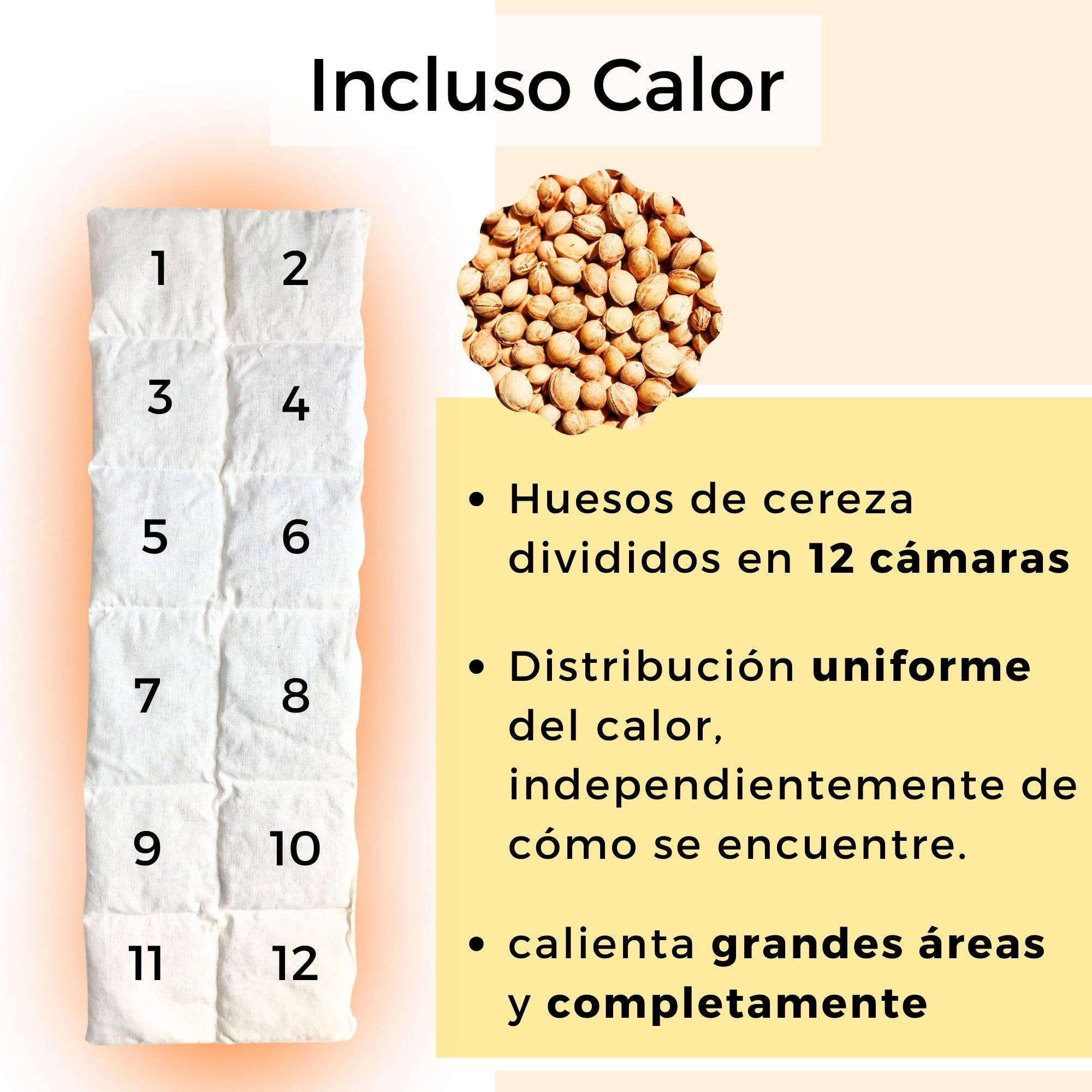 Saco Semillas Microondas - Grande XXL 60x20 cm Largo | Saco Termico semillas huesos cereza: Cuello, hombros, espalda, estómago | no contaminado, certificado OEKO TEX (Gris N)