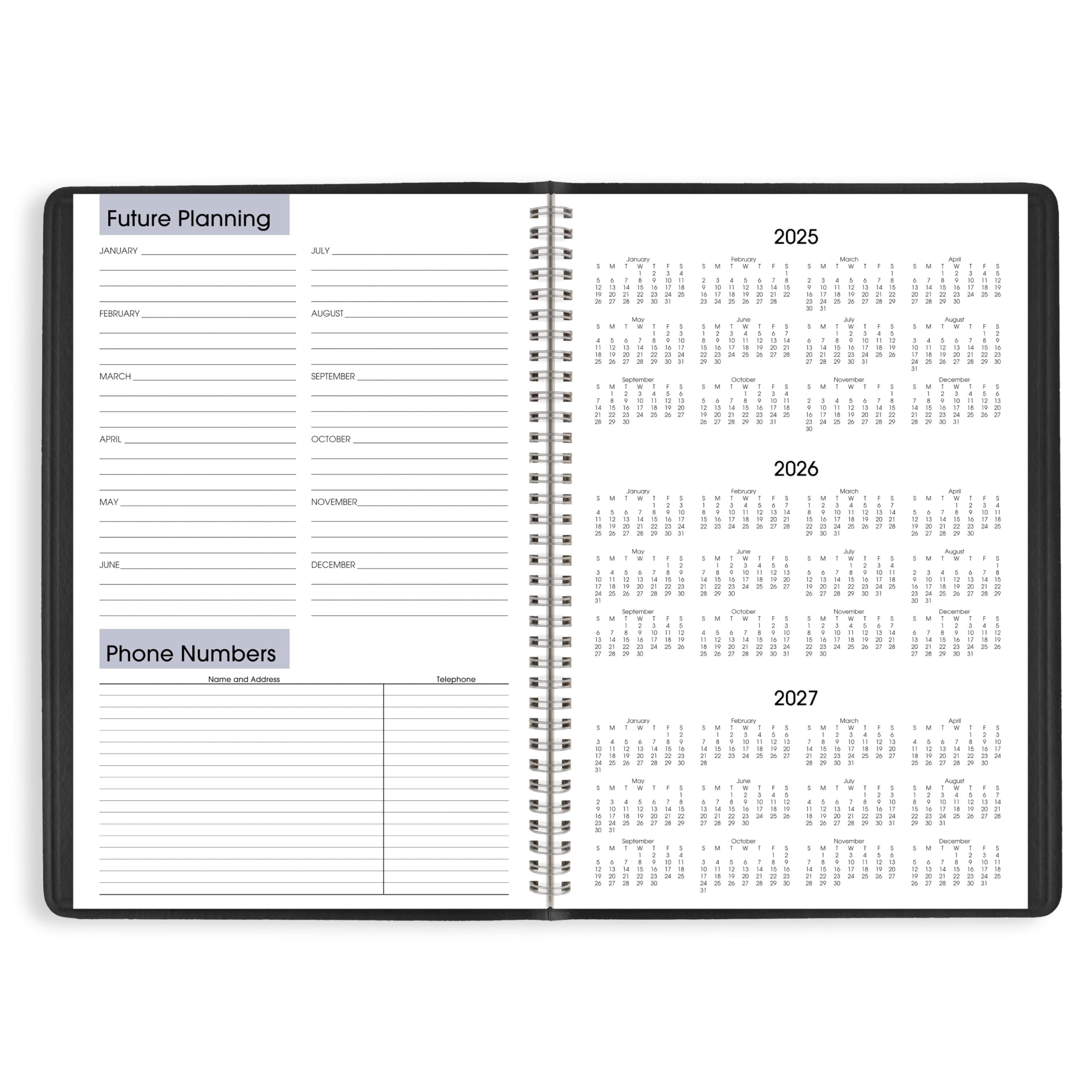 AT-A-GLANCE Agenda 2026, mensile, 20,3 x 30,5 cm, grande, DayMinder, nero (G4700026)