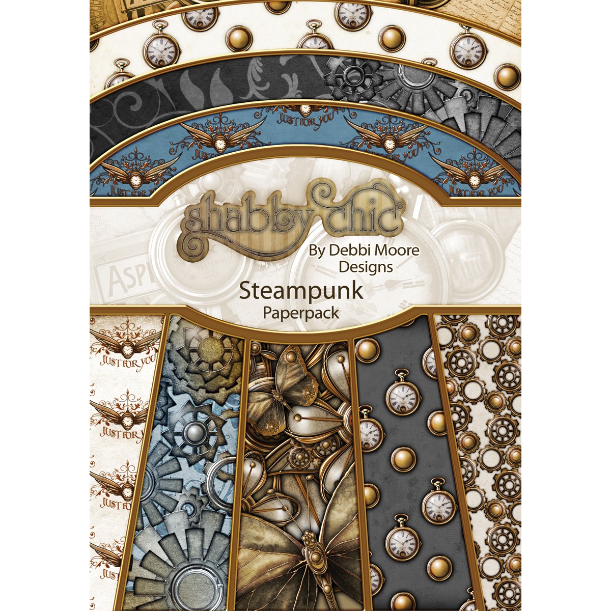 Debbi Moore Designs Debbi Moore Shabby Chic A4 Paper Pack 20 kg-Steampunk