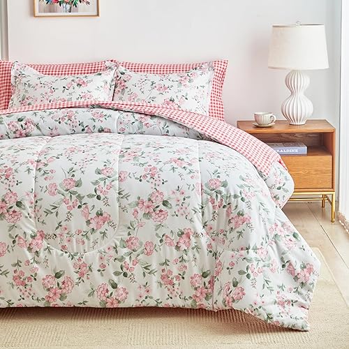 Miniatura 3 de UOZZI BEDDING Bed in a Bag - Juego de edredón reversible de microfibra suave para todas las estaciones (1 edredón, 2 fundas de almohada, 1 sábana