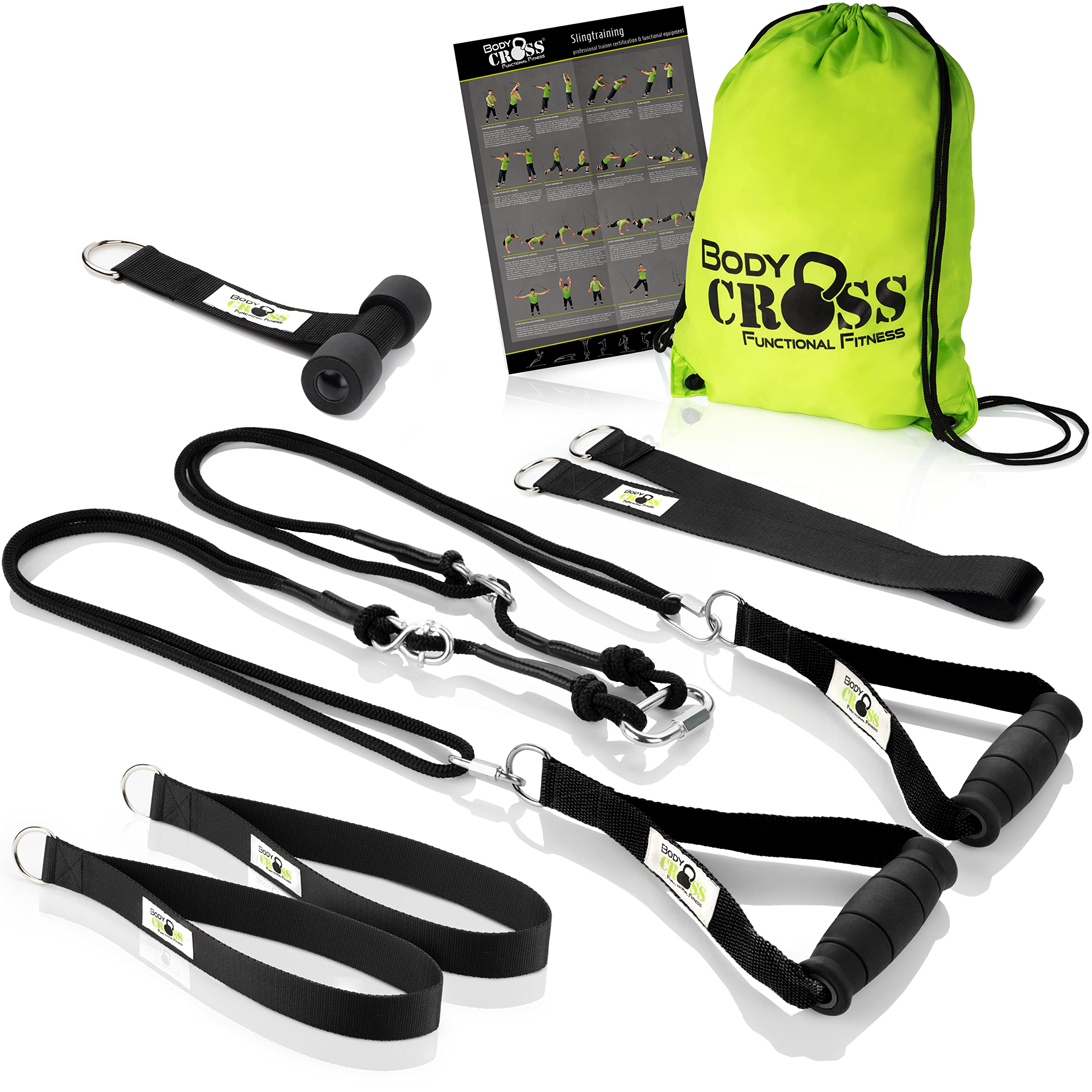 BodyCROSS kit allenamento sospensione professionale | Sling Trainer Premium di alta qualità | Made in Germany | 10 anni di garanzia
