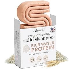 Kitsch Rice Water Shampoo Bar – Dry Hair Shampoo & Soap Bar for Hair Care & Hair Growth – Women and Mens Shampoo – Strengthens Damaged Hair – Vegan, Paraben, Silicone & Sulfate-Free – 3.2 oz