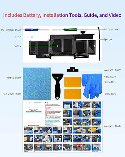 Miniatura 3 de Reemplazo de batería para MacBook Pro A1502 para batería Retina A1493A1582 de 13 pulgadas (principios de 2015, mediados de 2014, finales de 2013)