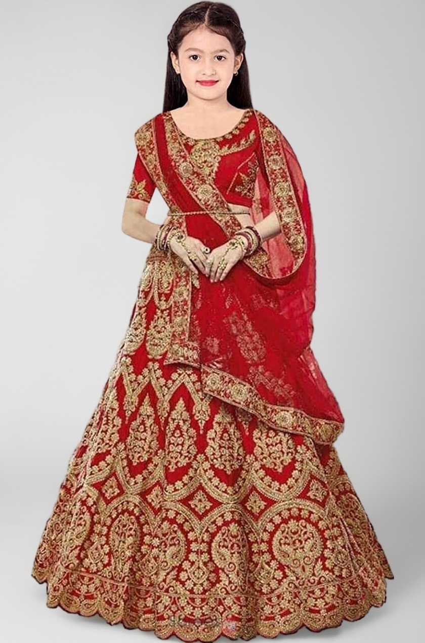 eneric Women's Silk Blend Semi-Stitched Lehenga Choli