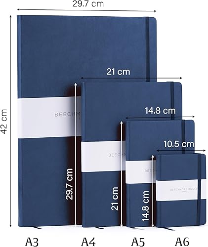 Miniatura 7 de Beechmore Books - Agenda semanal  Agenda 2024  Grande (5.75 x 8.25 pulgadas), cuero vegano de tapa dura, papel crema grueso de 4.23 ozm, caja de