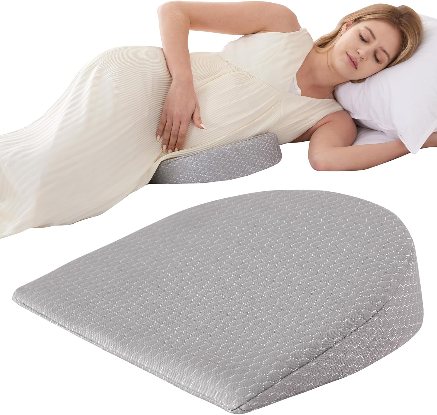Bedluxe Pregnancy Wedge Pillows for Side Sleeping, Memory