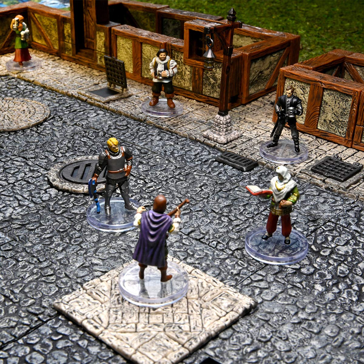 Wiz Kids LLC, Warlock Tiles: Town & Village-Town Square, Accessory, Ages 14+