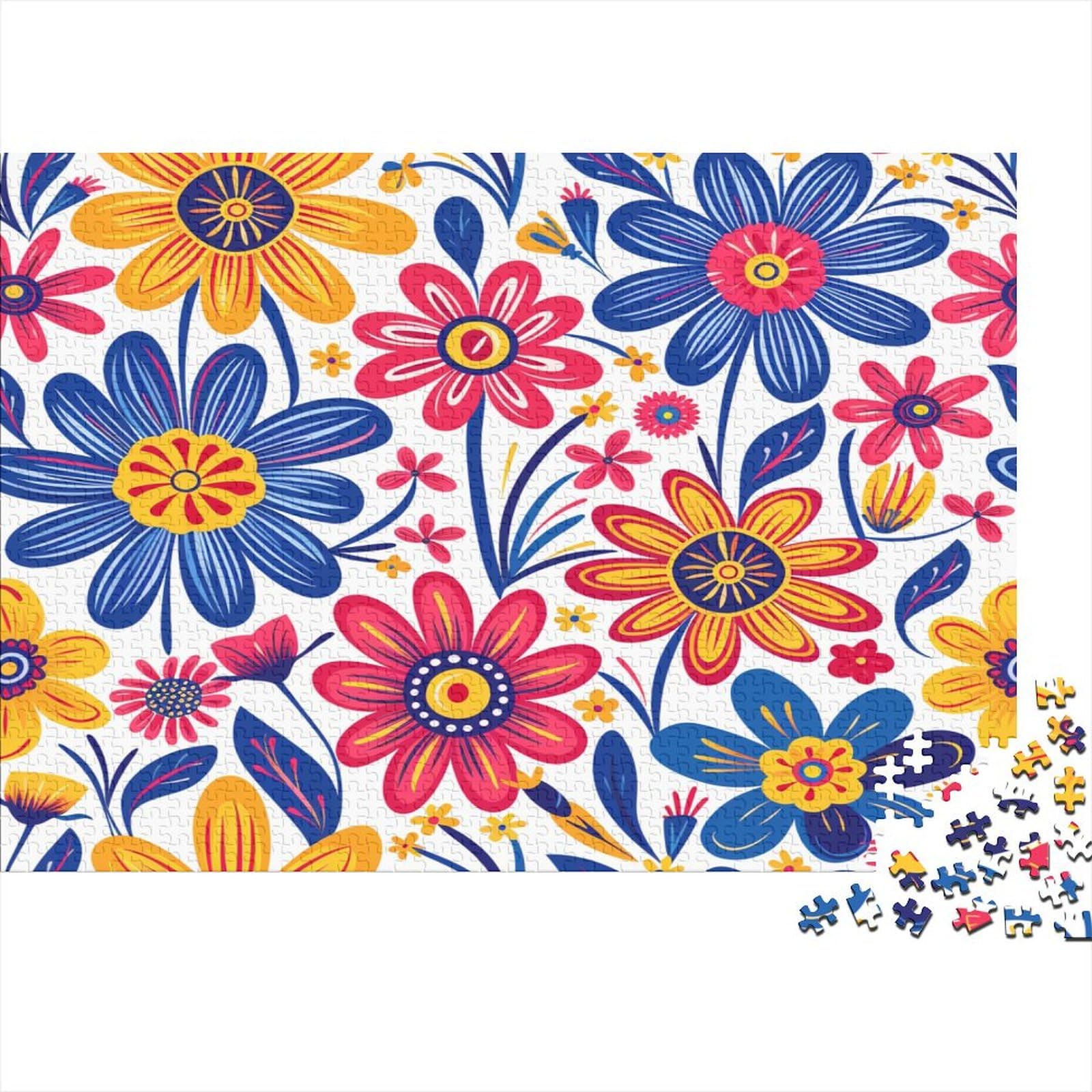 Flower Puzzles 1000 elementów, Puzzle dla dorosłych, puzzle - wysokiej jakości nadruk 1000 sztuk (75 x 50 cm)