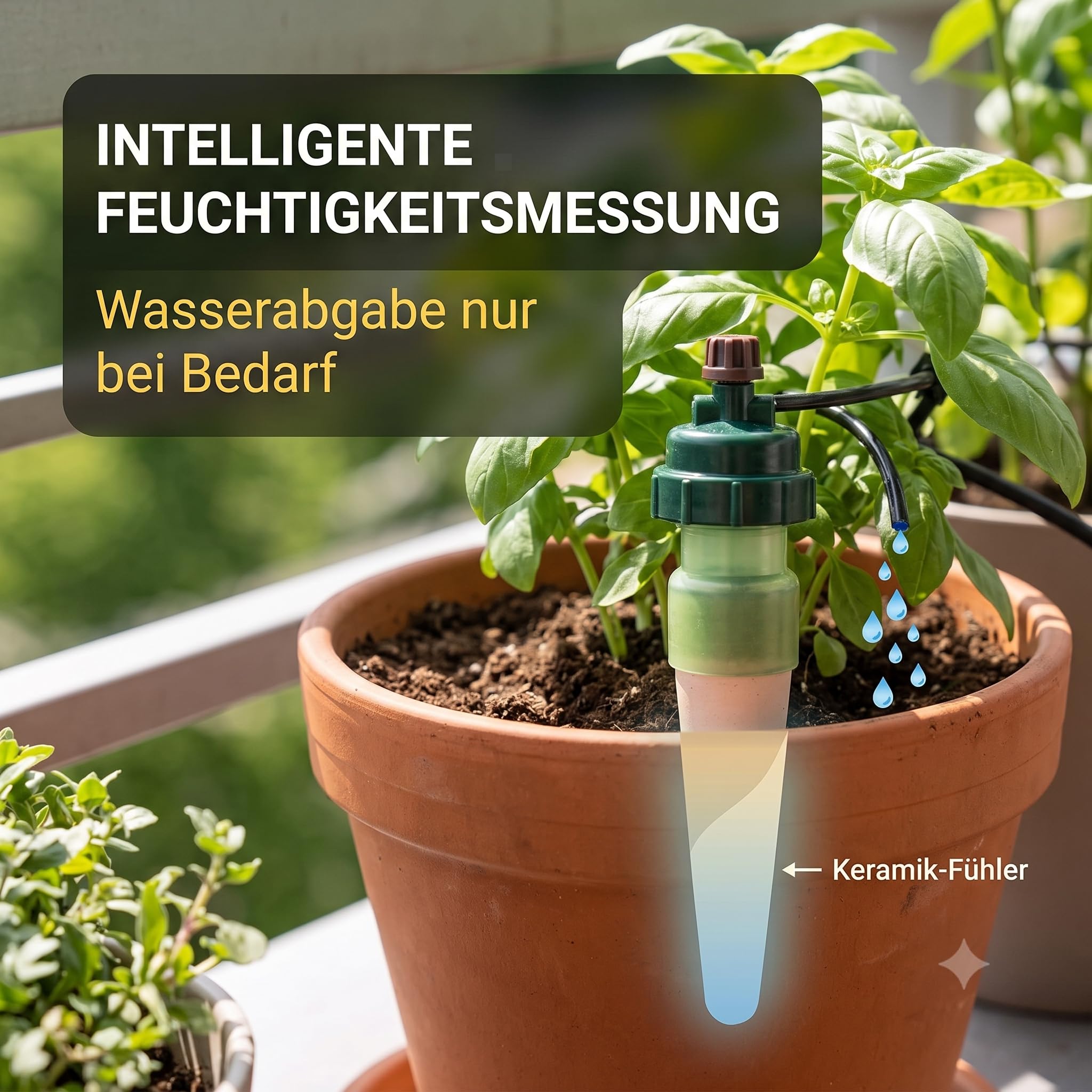 Blumat Tropf-Blumat Automatische Bewässerung | für 12 Pflanzen | inkl. 47L Tank | Stromlose Urlaubsbewässerung Komplettset