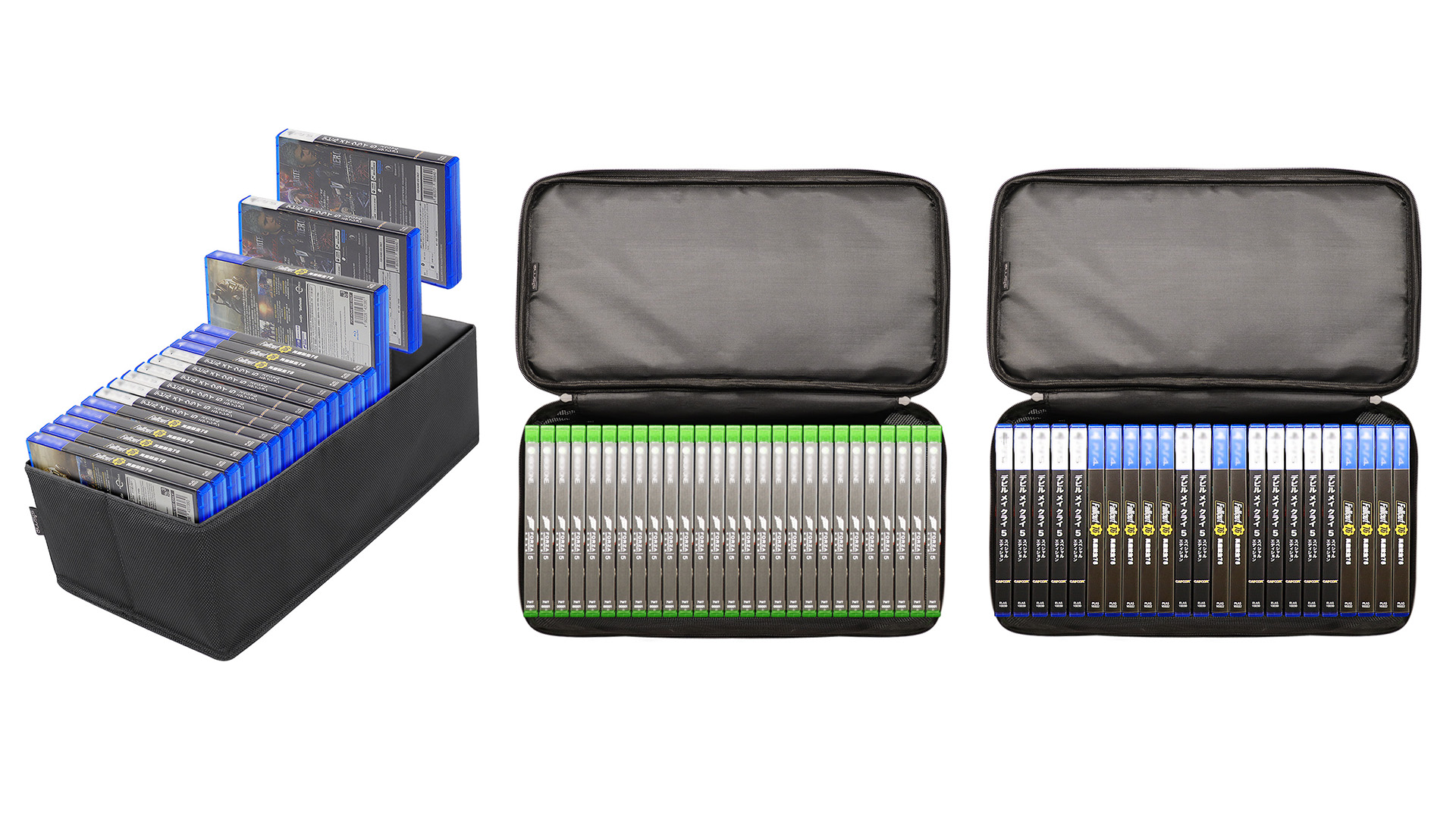 sisma Games Storage Case Compatible with PS5 PS4 Xbox Games, 22-25 Games Disc Capacity, Games Organiser Foldable Box Electronics & Photo