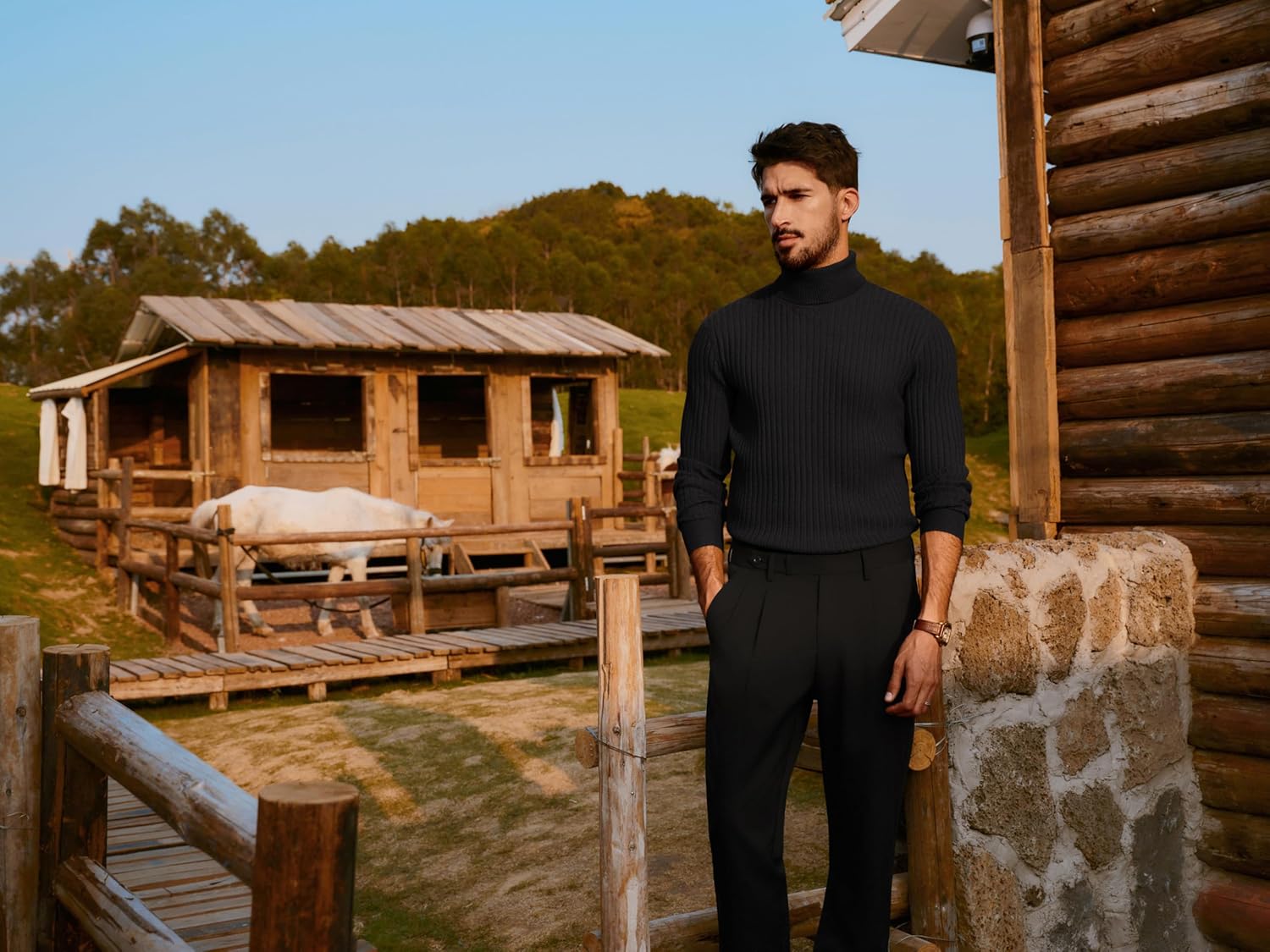 PJ PAUL JONES Men's Slim Fit Turtleneck Sweater Casual Ribbed Knitted Pullover Sweaters - Image 7