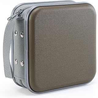 LIOVODE DVD Case, 48 Capacity Hard Plastic CD Case Holder for Car