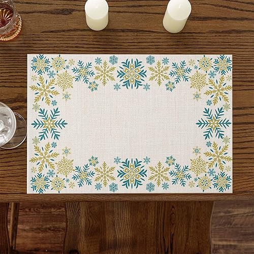 Vista 824 de Juego de 6 manteles individuales rojos para el día de San Valentín, diseño de corazón de San Valentín, resistentes al calor, lavables, manteles