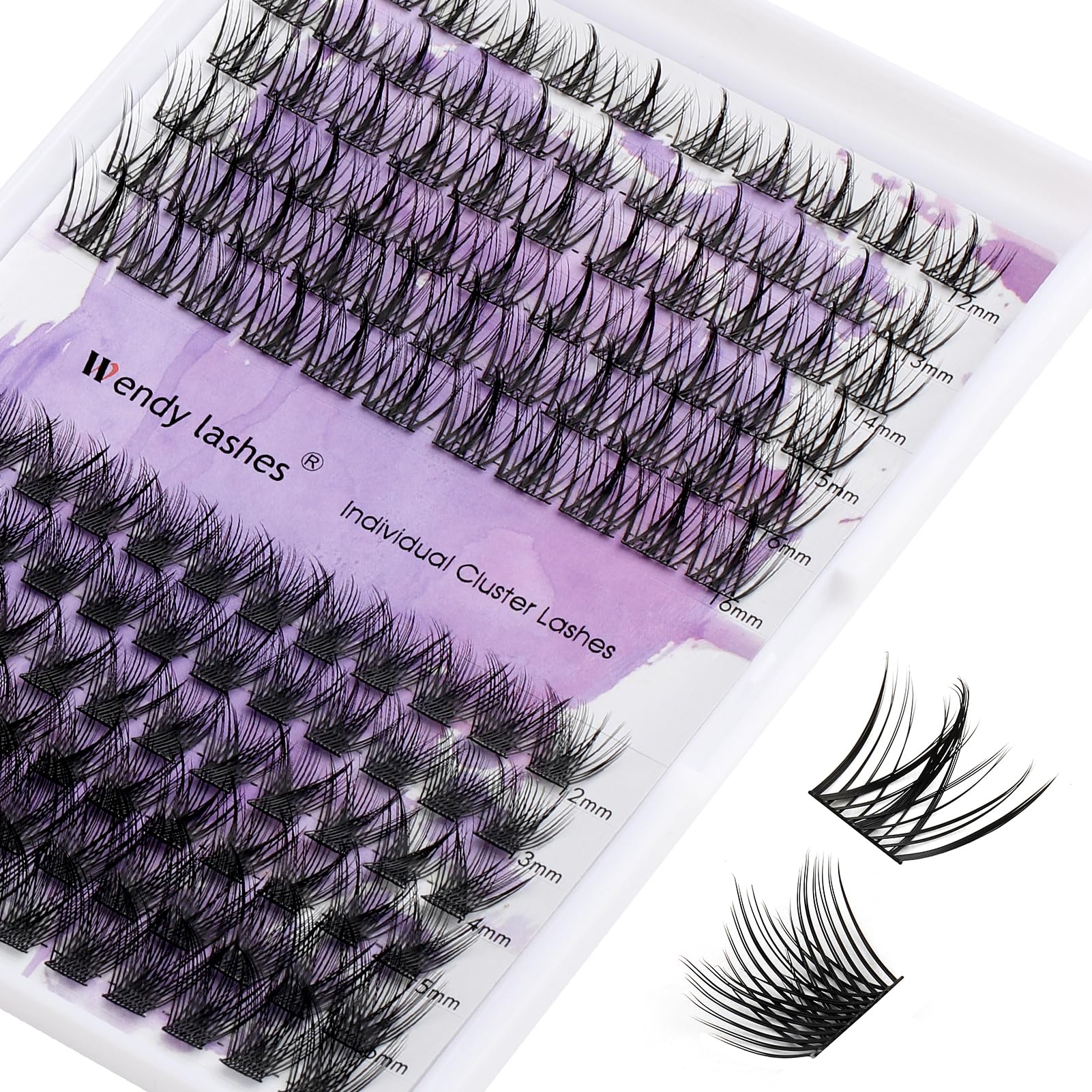 WENDY Pestañas Postizas Individual D Curl 0.07mm Mix 8-16mm Cluster Lashes 3D Effect Extensión de Pestañas Professional DIY(C3-D-816) — view 32