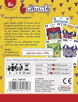Amazon.co.jp: 6 nimmt! Kartenspiel: Kein Spiel für