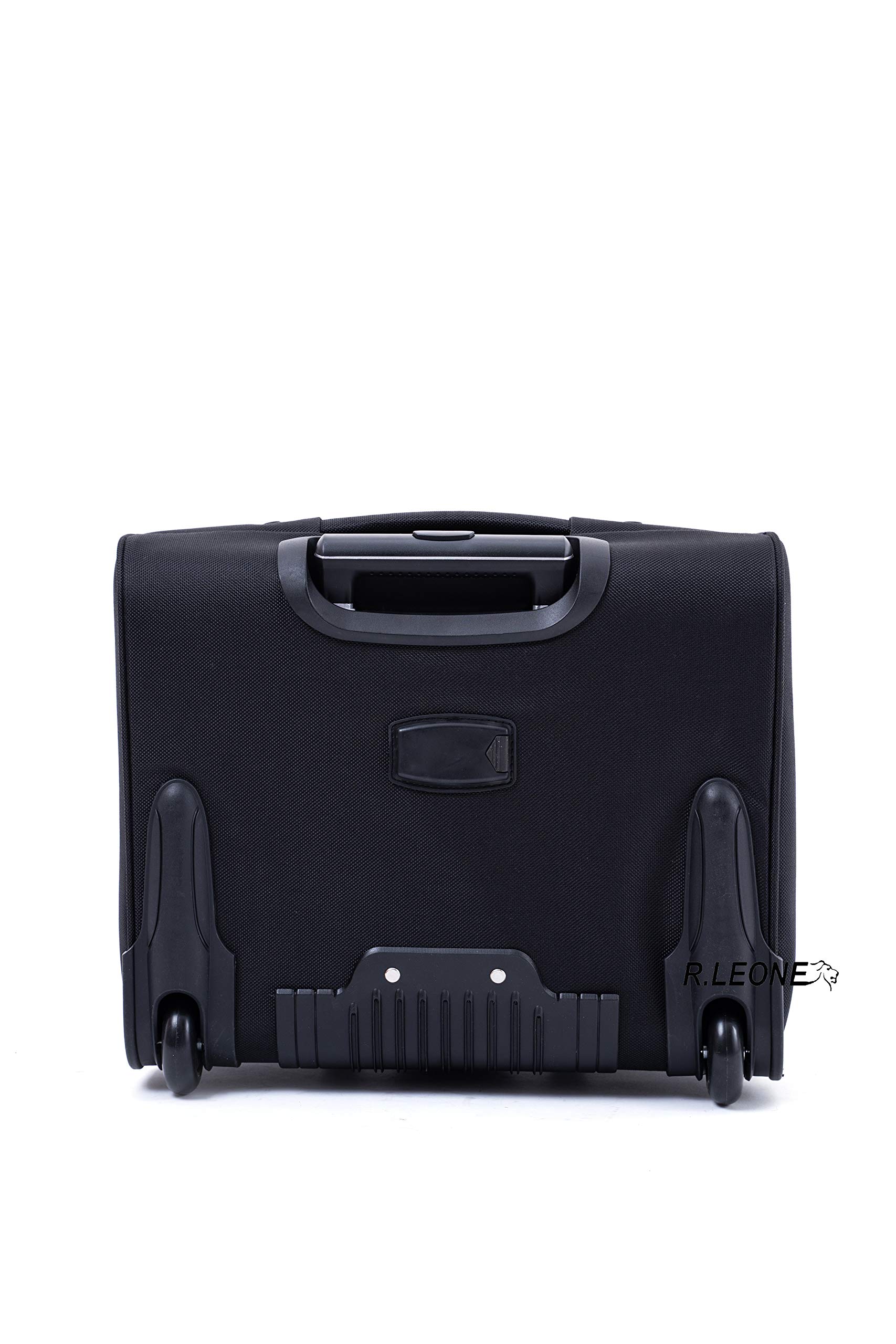 /Lumi Valigia Piccolo Leggero Pilota Business in Poliestere 42x25x35, 30 Litri 2 Ruote, Con Tasca PC, Pilota Bagagli a Mano (Nero)