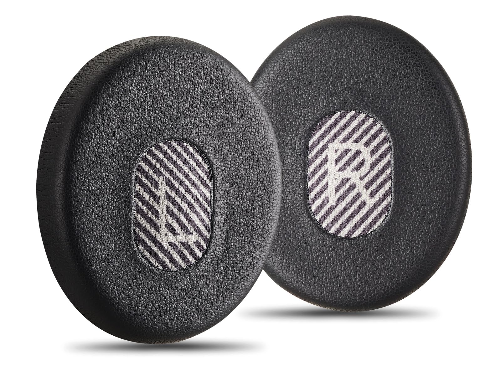 Premium Ear Pads Compatible with Bose QuietComfort 3 (QC3) and Bose On-Ear (OE) Headphones with Grey/Black scrims and L and R Lettering. Premium Protein Leather | Soft High-Density Foam