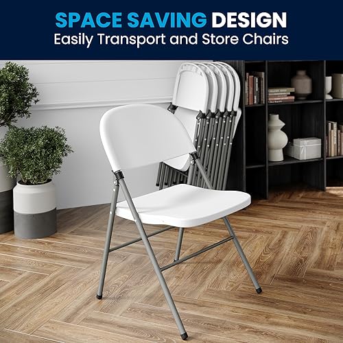 Miniatura 58 de Flash Furniture Mirra - Sillas plegables de plástico para fiestas y bodas, asientos ligeros para eventos comerciales con capacidad de peso estático