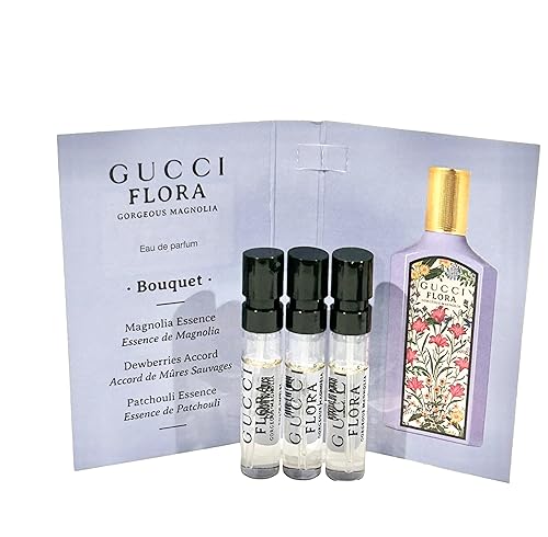 Miniatura 3 de Gucci Flora Gorgeous Magnolia Muestra Perfume Mujer EDP Spray 0.1 fl oz  0.05 oz - Juego de 3