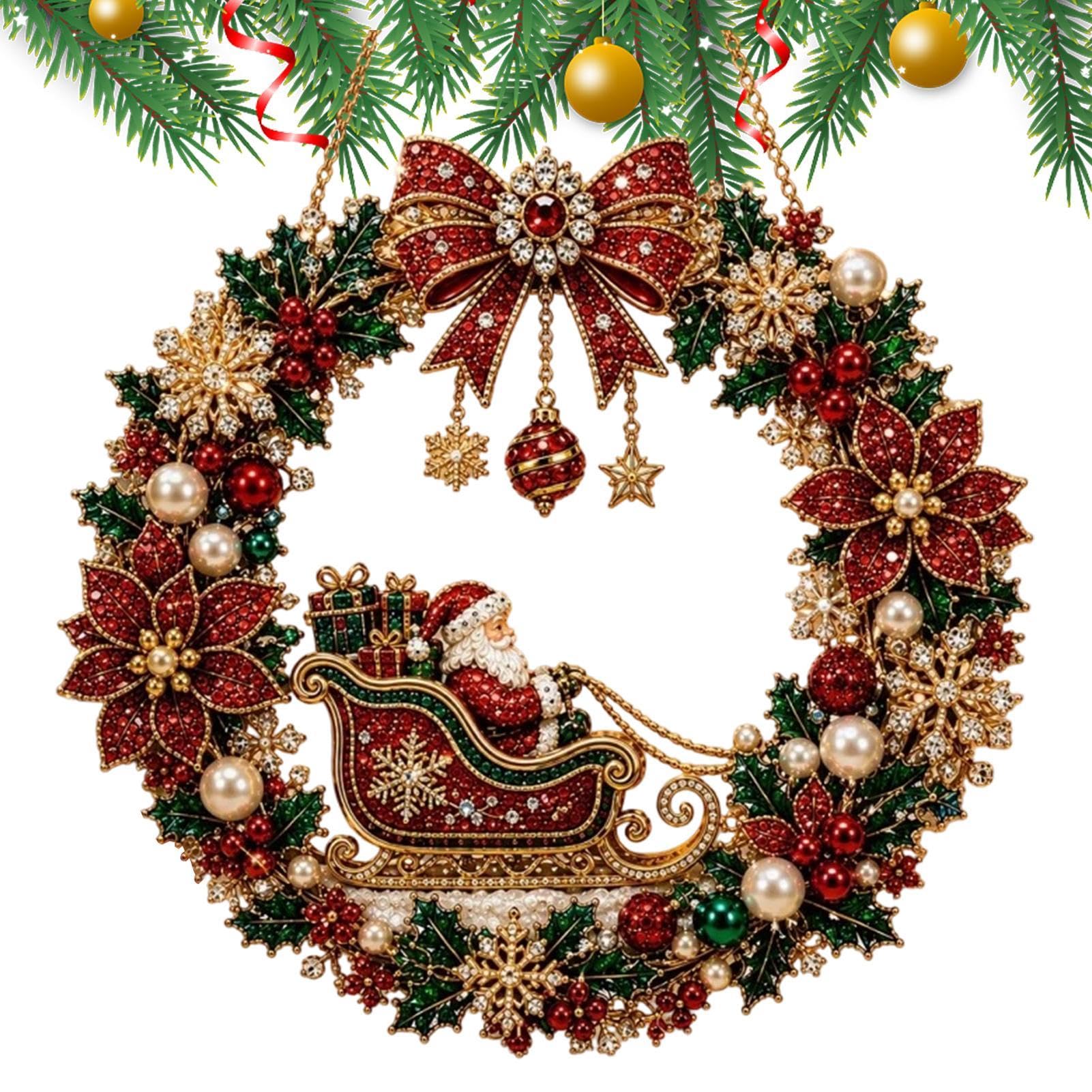 Yhsioaklo Décorations de Noël en strass - Décoration saisonnière pour