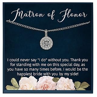 Matron of Honor Proposal Gifts, Will You Be My Matron of Honor Gifts for Maid of Honor Necklace