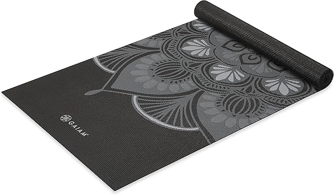 Gaiam Print Yoga Mat, Non Slip Exercise & Fitness Mat for All Types of Yoga, Pilates & Floor Exercises