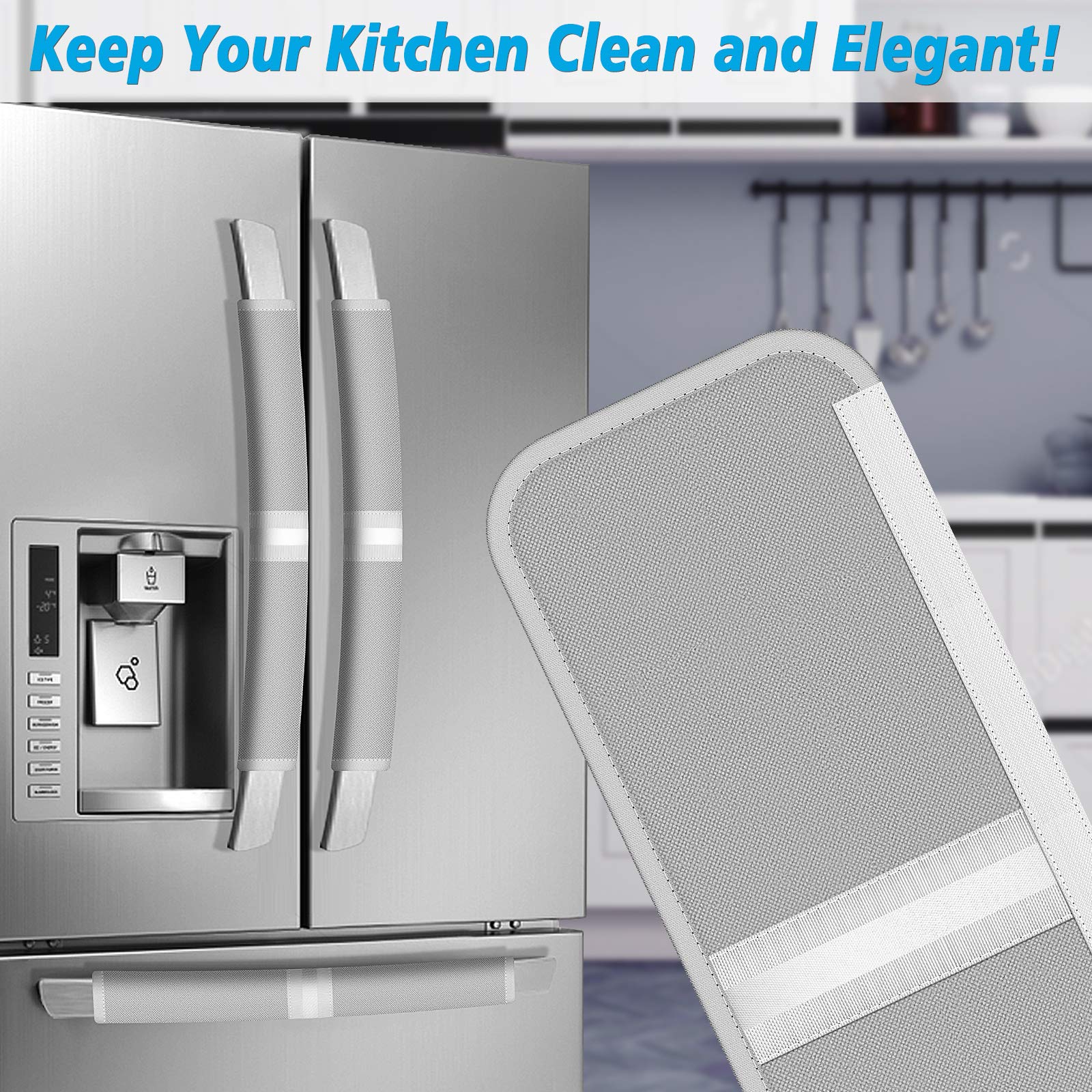 MissSilk Refrigerator Door Handle Covers, 5PCS, Sleek