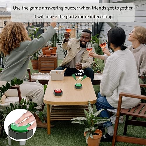 Miniatura 5 de Zumbadores para clics de sonido Sí y No, se pueden utilizar en aulas, respuestas correctas e incorrectas, juegos de trivia, zumbadores de respuesta