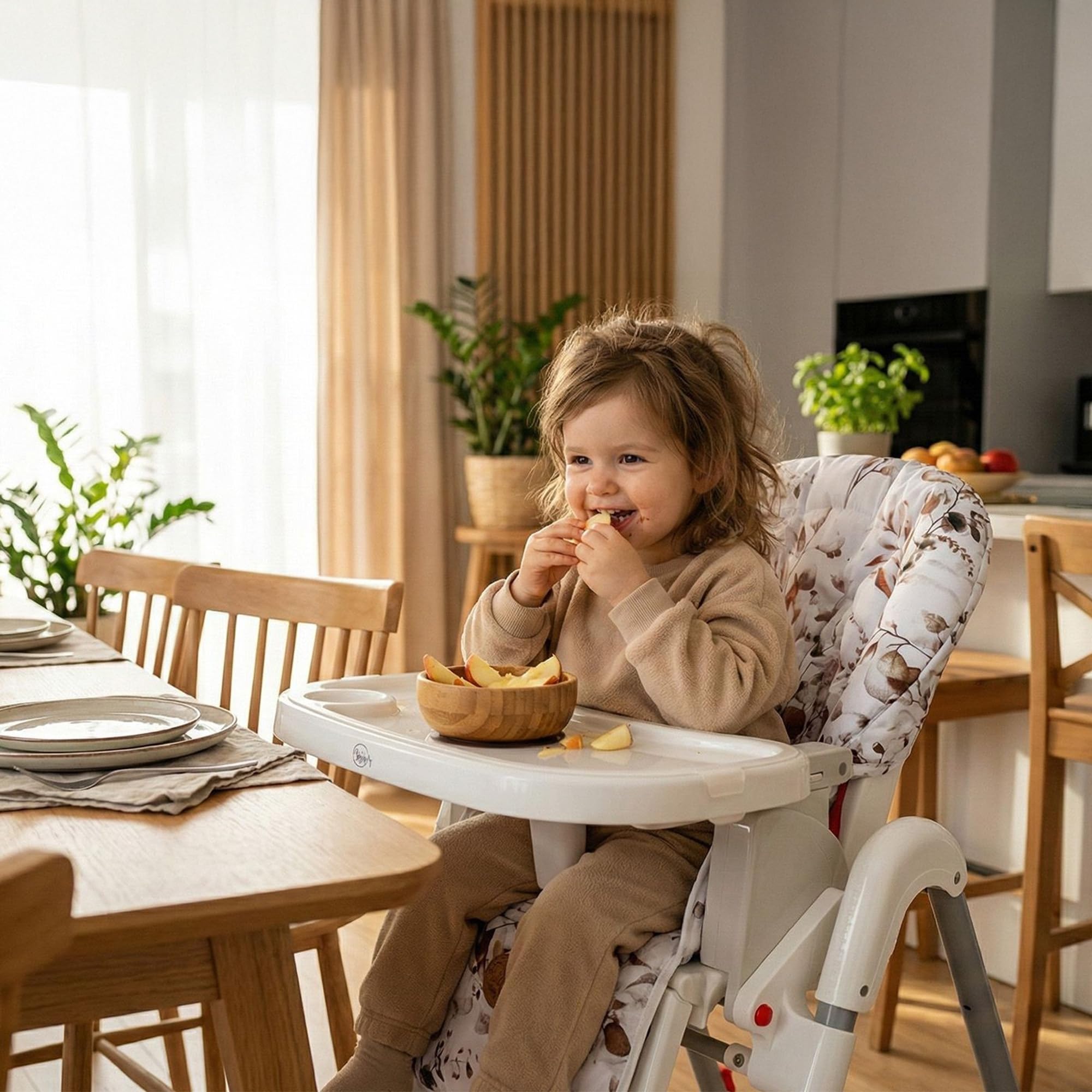 Funda trona universal - cojin para de tronas fundo silla para niños y niñas comer Cojín para silla infantil con revestimiento impermeable y estable certificado Oeko-Tex Safari