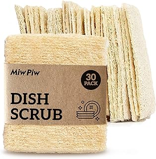 28 Eco Friendly Cleaning Products To Display Beautifully 23 Natural Loofah Dish Sponge (Pack 30) Multipurpose Dish Sponges - 100% Bi...